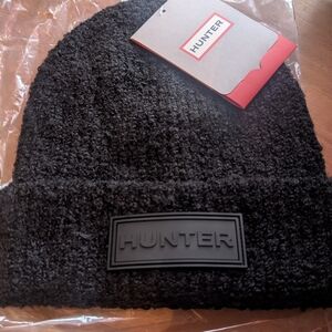 Hunter Black Boucle Unisex Beanie